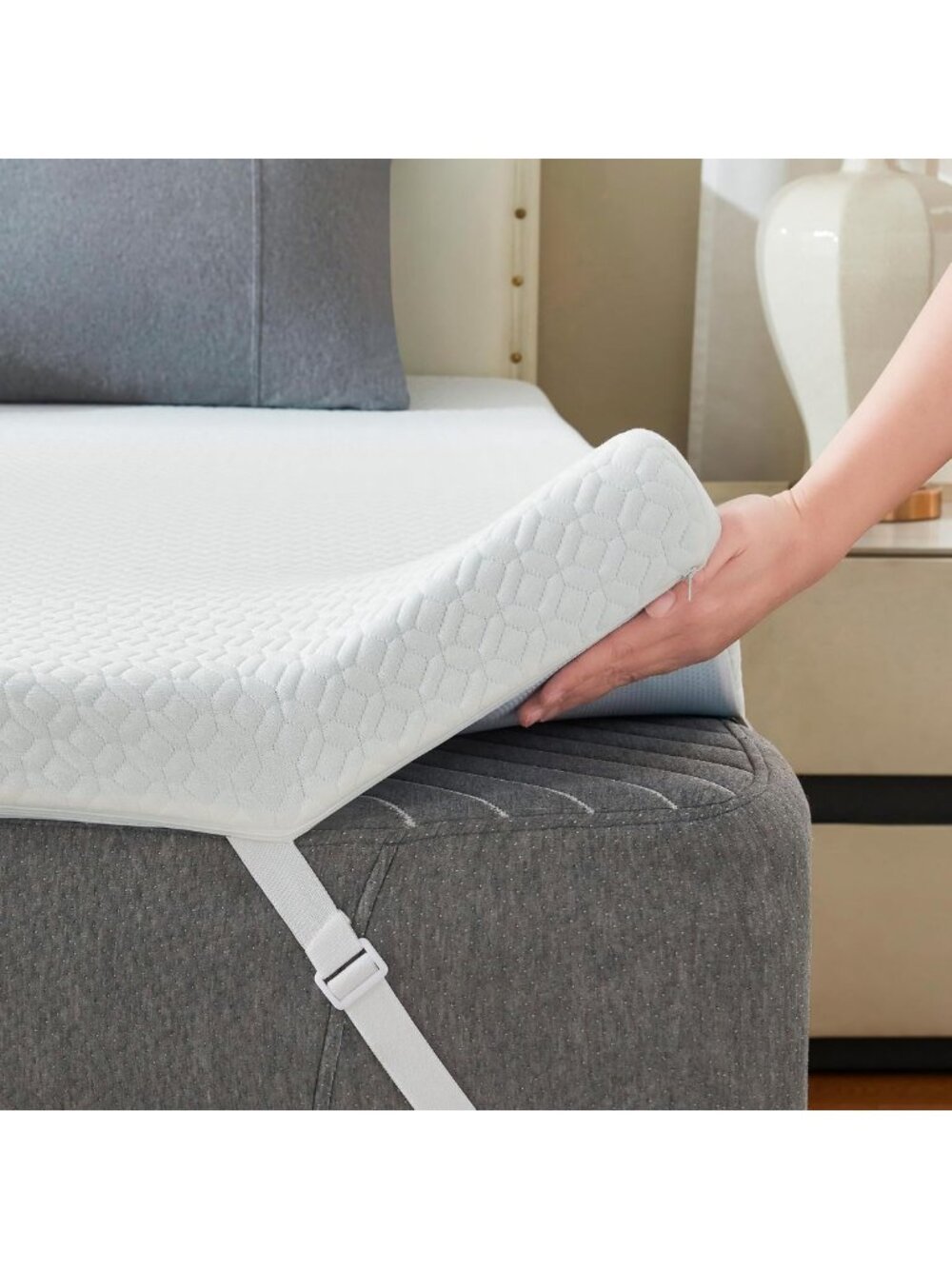 3 Inch Cooling Gel Memory Foam Mattress Topper Queen Size